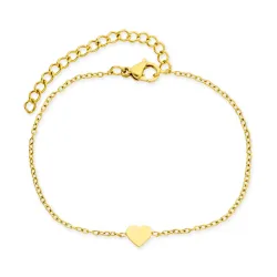 Wasserfest Herz Armband aus vergoldetem Stahl - OCEANA