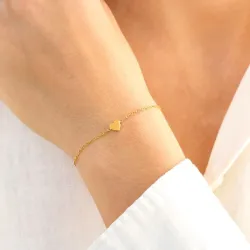 Wasserfest Herz Armband aus vergoldetem Stahl - OCEANA