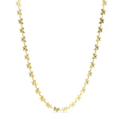 Wasserfest Schmetterling Halskette aus vergoldetem Stahl - OCEANA