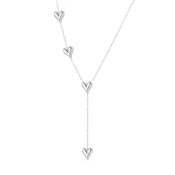 Wasserfest Herz Y-Halskette aus Stahl - OCEANA