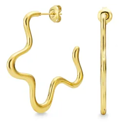 Wasserfester Ohrringe in vergoldetem Stahl - OCEANA