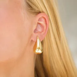 Wasserfester Tropfen Ohrringe in vergoldetem Stahl - OCEANA