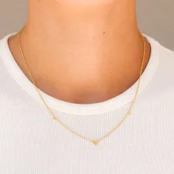 Wasserfest Herz Halskette aus vergoldetem Stahl - OCEANA