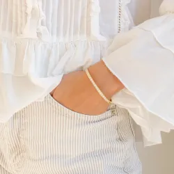 Wasserfest Zirkon Armband aus vergoldetem Stahl - OCEANA