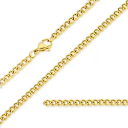 Wasserfest Halskette aus vergoldetem Edelstahl 45 + 5 cm x 3 mm  - OCEANA