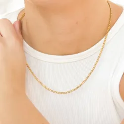 Wasserfest Halskette aus vergoldetem Edelstahl 45 + 5 cm x 3 mm  - OCEANA