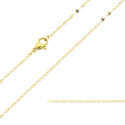 Wasserfest Halskette aus vergoldetem Edelstahl 45 cm x 1,4 mm  - OCEANA