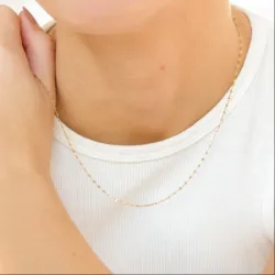 Wasserfest Halskette aus vergoldetem Edelstahl 45 cm x 1,4 mm  - OCEANA