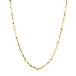 Wasserfest Kugel Halskette aus vergoldetem Edelstahl 45 cm x 2,8 mm  - OCEANA