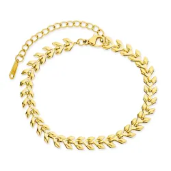 Wasserfest Armband aus vergoldetem Edelstahl 17 + 5 cm x 5,9 mm  - OCEANA