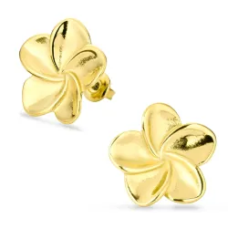 Wasserfester Blumen Ohrringe in vergoldetem Stahl - OCEANA