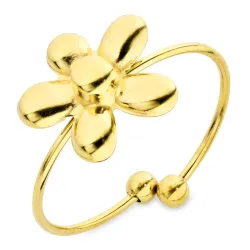 justierbar Blumen Ring aus vergoldetem Edelstahl - OCEANA