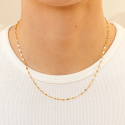 Wasserfest Halskette aus vergoldetem Edelstahl 40+5 cm x 2 mm  - OCEANA