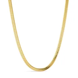 Wasserfest Schlangenhalskette aus vergoldetem Edelstahl 40+5 cm x 5 mm  - OCEANA