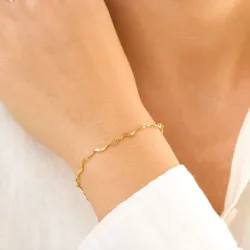 Wasserfest Armband aus vergoldetem Edelstahl 16+5 cm x 2,7 mm  - OCEANA