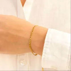 Wasserfest Armband aus vergoldetem Edelstahl 16+5 cm x 3 mm  - OCEANA