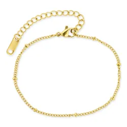 Wasserfest Kugel Armband aus vergoldetem Edelstahl 16+5 cm x 2,0 mm  - OCEANA