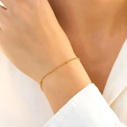 Wasserfest Kugel Armband aus vergoldetem Edelstahl 16+5 cm x 2,0 mm  - OCEANA