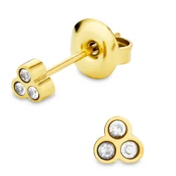 Wasserfester Zirkon Ohrringe in vergoldetem Edelstahl - OCEANA