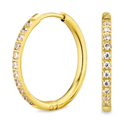 17 mm Wasserfester Zirkon Kreole in vergoldetem Stahl - OCEANA