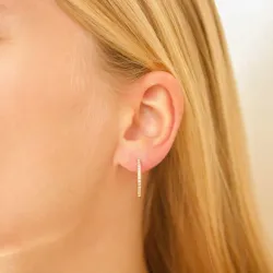 Wasserfester Zirkon Kreole in vergoldetem Stahl - OCEANA