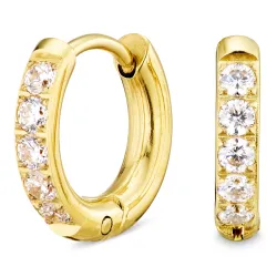 13 mm Wasserfester Zirkon Kreole in vergoldetem Stahl - OCEANA