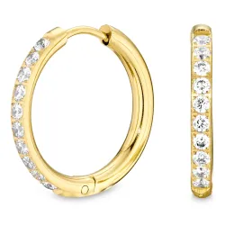 21 mm Wasserfester Zirkon Kreole in vergoldetem Stahl - OCEANA