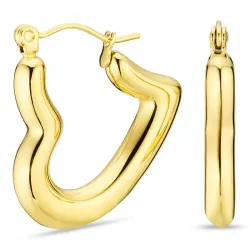 Wasserfester Herz Ohrringe in vergoldetem Stahl - OCEANA