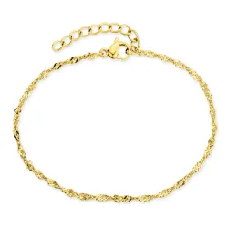 Wasserfest Singapore Armband aus vergoldetem Edelstahl  x 2,0 mm  - OCEANA