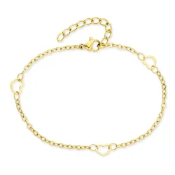 Wasserfest Herz Armband aus vergoldetem Edelstahl  x 5,0 mm  - OCEANA