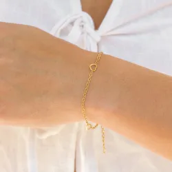 Wasserfest Herz Armband aus vergoldetem Edelstahl  x 5,0 mm  - OCEANA