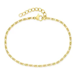 Wasserfest Armband aus vergoldetem Edelstahl  x 1,8 mm  - OCEANA