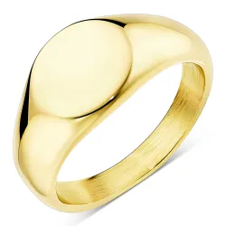 Wasserfest ovaler Ring aus vergoldetem Edelstahl