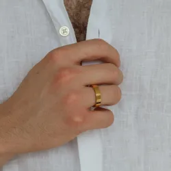 Wasserfest Ring aus vergoldetem Edelstahl