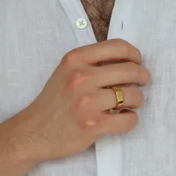 Wasserfest Ring aus vergoldetem Edelstahl