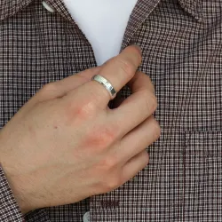 Wasserfest Ring aus Stahl
