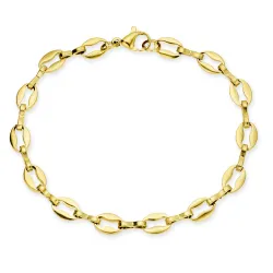 Wasserfest Armband aus vergoldetem Edelstahl  x 5,5 mm 