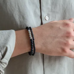 Wasserfest Onyx Armband aus Stahl
