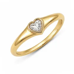 Wasserfest Herzen Zirkon Ring aus vergoldetem Edelstahl - OCEANA