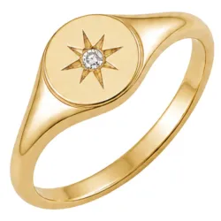 Wasserfest Stern Zirkon Ring aus vergoldetem Edelstahl - OCEANA