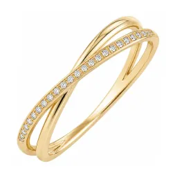 Wasserfest Zirkon Ring aus vergoldetem Stahl - OCEANA