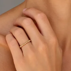 Wasserfest Kugel Ring aus vergoldetem Edelstahl - OCEANA