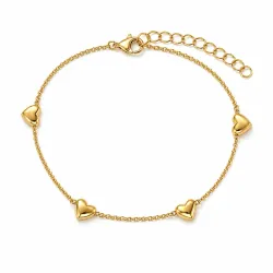 Wasserfest Herz Armband aus vergoldetem Stahl - OCEANA