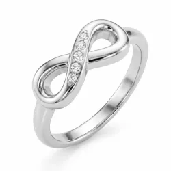 Wasserfest infinity Zirkon Ring mit Fehlern aus Stahl - OCEANA