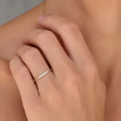 Wasserfest Zirkon Ring aus vergoldetem Edelstahl - OCEANA