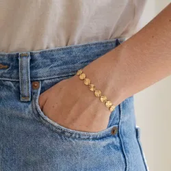 Wasserfest Armband aus vergoldetem Stahl - OCEANA