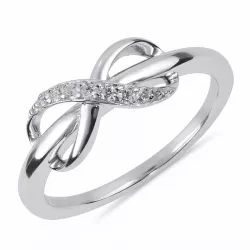 infinity Ring aus rhodiniertem Silber