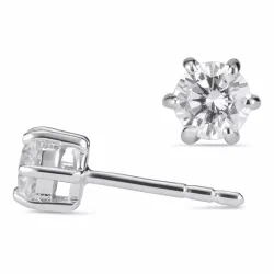 5 mm Zirkon Ohrstecker in Silber