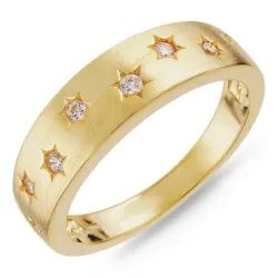 Zirkon Ring aus vergoldetem Sterlingsilber