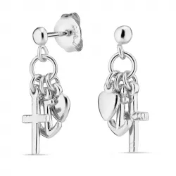 Glaube-Hoffnung-Liebe Ohrringe in Silber